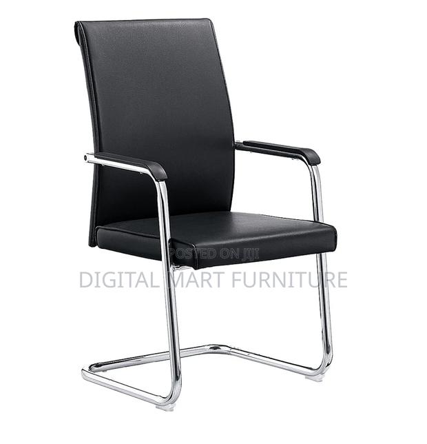 Office Chair: Glossy Chrome Black Office Chair - thumbnail 4