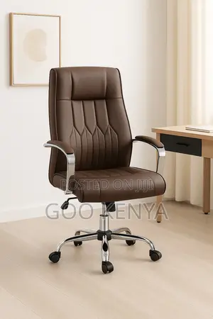 Office Chair; Leather Office Chair With Backrest Support