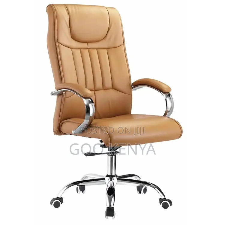 Office Chair; Leather Office Chair With Backrest Support