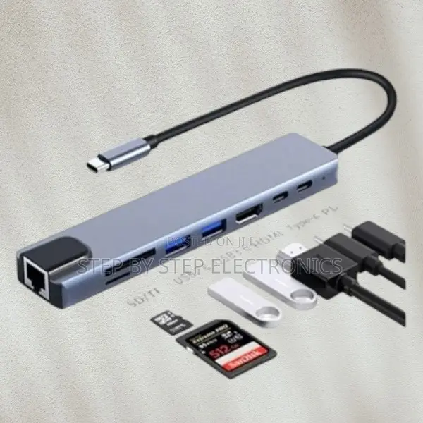 Type-C 8-in-1 Usb _ Ultra Hd Hdmi, Ethernet, Usb 3.0, Pd, Card Slots