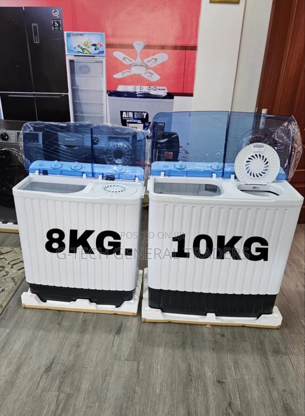 Smartpro 8kg Twin Tub Wash And Spin Washing Machine - main view