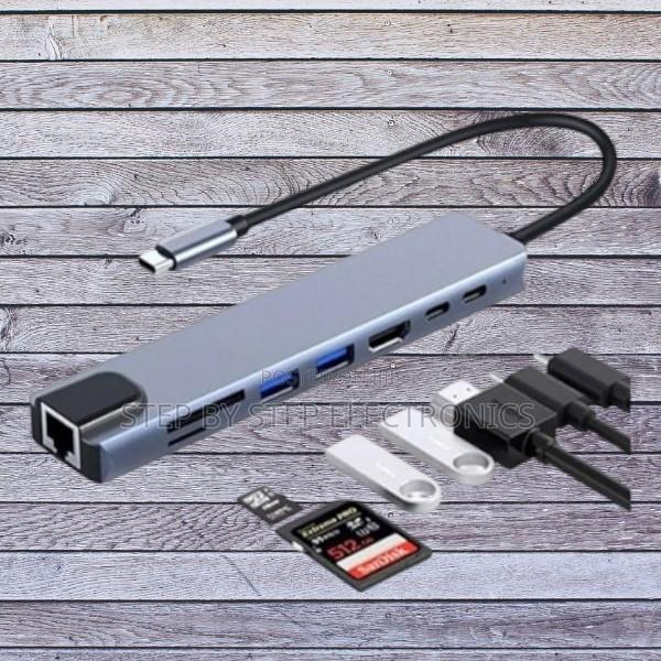 Usb C Docking Station 8-in-1 – Hdmi , Pd, Sd/Tf, Lan Usb 3.0 Ports