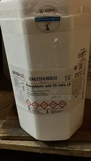 Hydrochloric Acid 2.5 Litres 35–38% (Assay) Lr Griffchem Imported