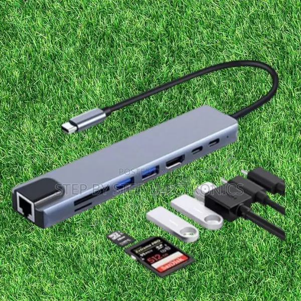 Universal Ultra-Slim 8-in-1 Usb Type-C Hub Docking Station