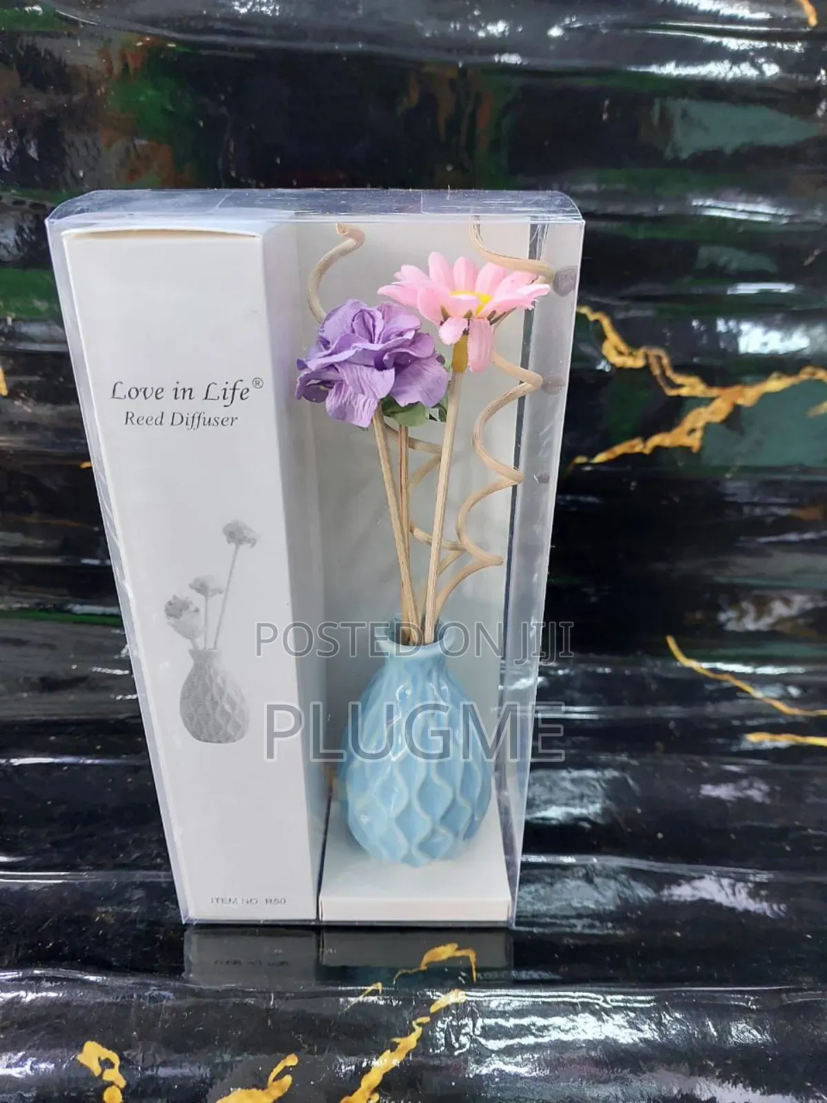 Decorative Flowers Ceramic Vase Reed Diffuser 50ml Essential Oil