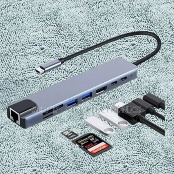 Professional 8-in-1 Usb-C Hub Docking Station Adapter Converter