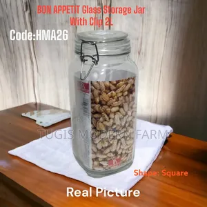 Airtight Glass Jar- With Clip - 1.5 Liters