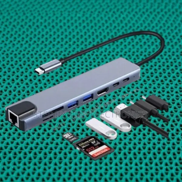 Multi-Function Universal 8-in-1 Usb-C Hub Docking Station