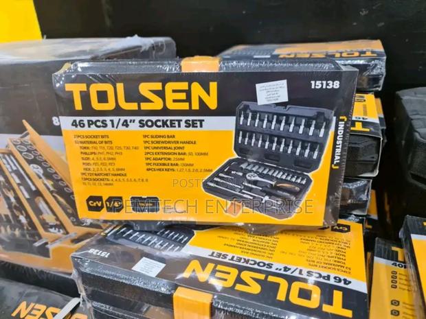 Tolsen 46pcs 1/4" Socket Set, Model 15138. - main view