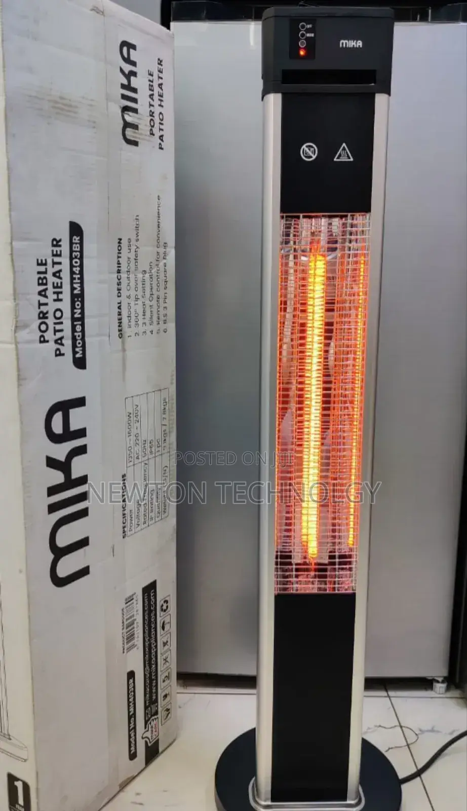 *Mika Portable Patio Heater, Indoor and Outdoor Use