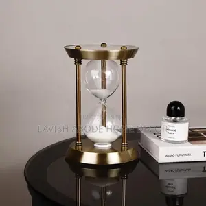 Premium Metallic Hourglass Decor Rotating Timer