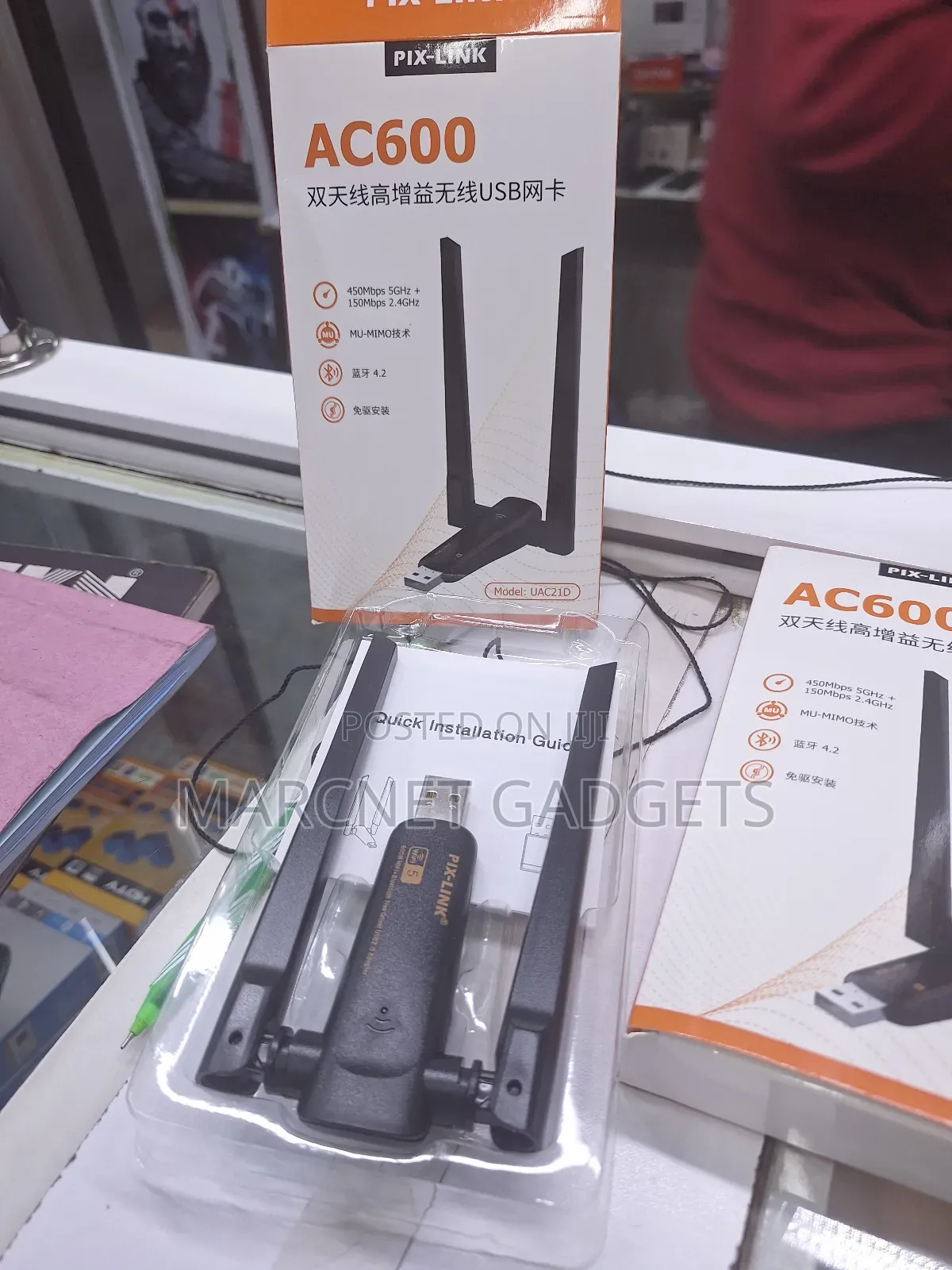 Pixlink Plug and Play Ac 600mbps Dual Band Wifi + Bluetooth Dongle