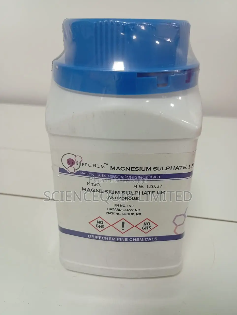 Magnesium Sulphate Anhydrous 500g Lr Griffchem