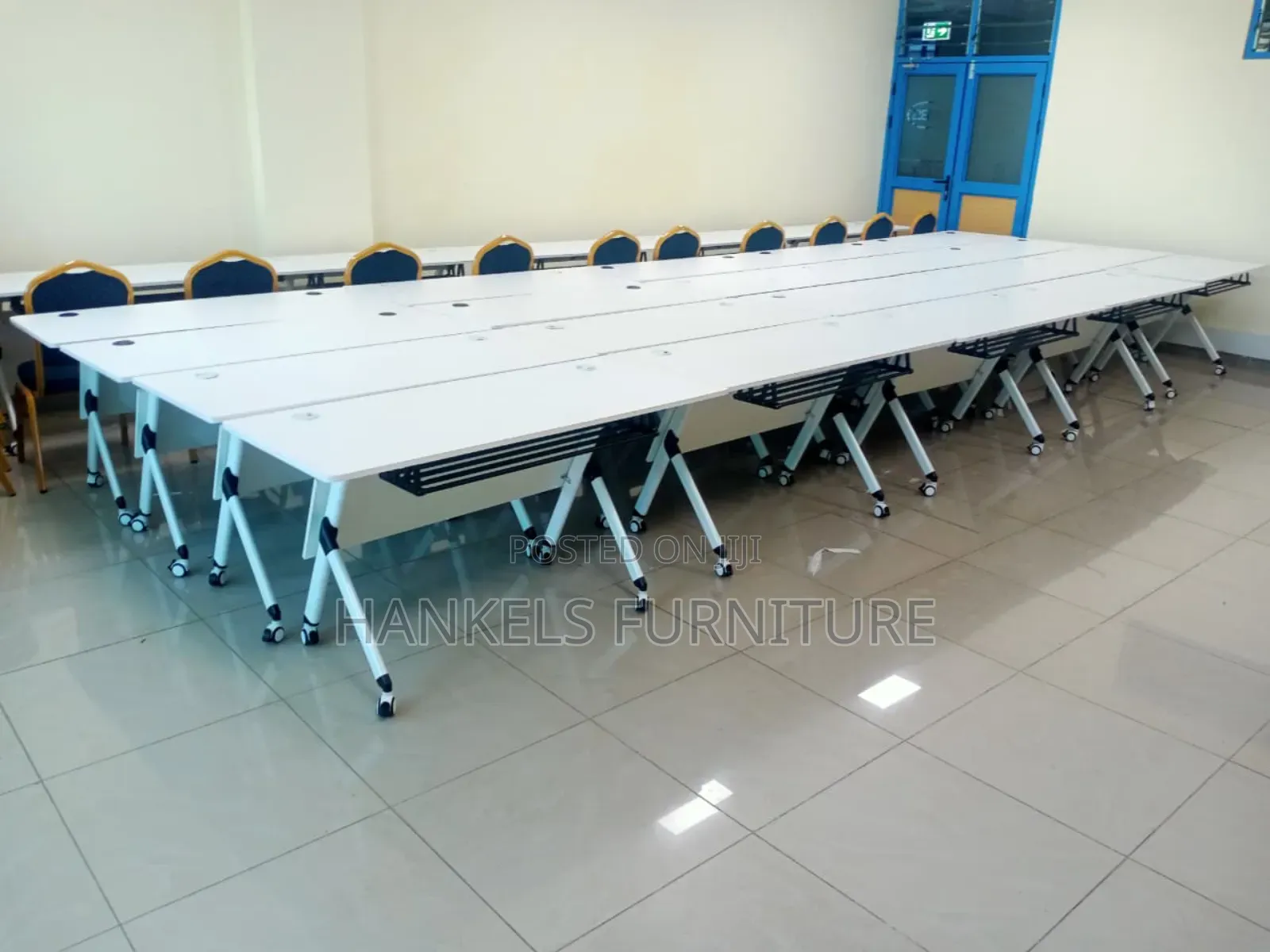 1.2m Foldable White Training Desk Multi-Purpose
