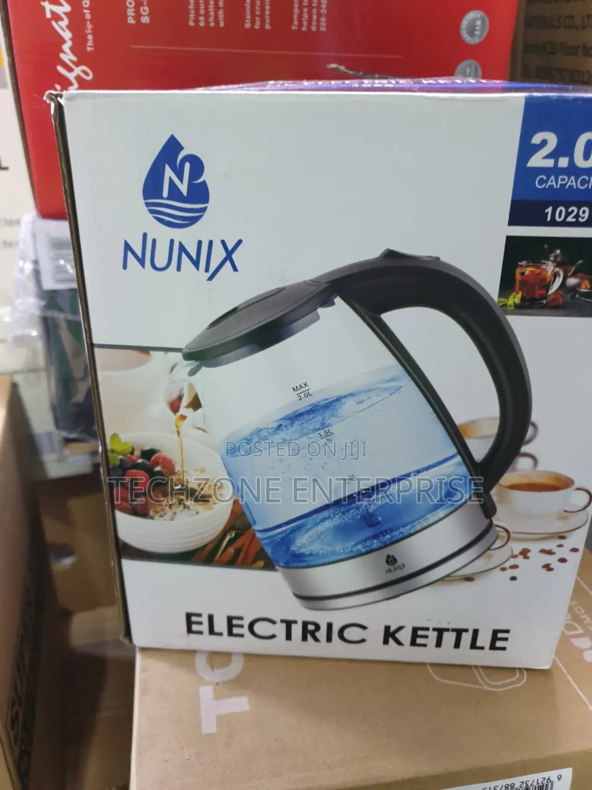 Nunix 1029 2 Litres Glass Electric Kettle 