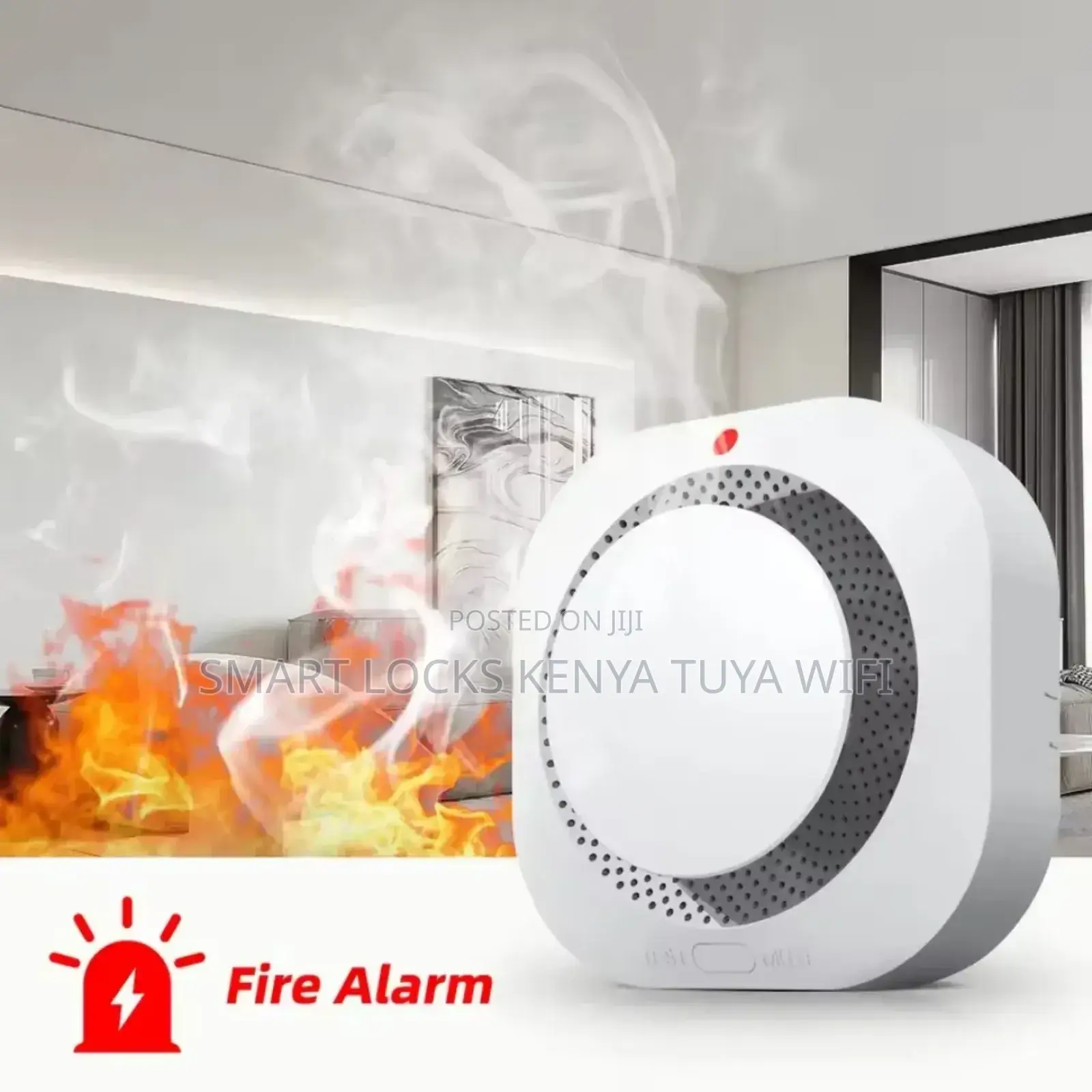 Tuya Wifi Smoke Detector Alarm Sensor Home Security Fire