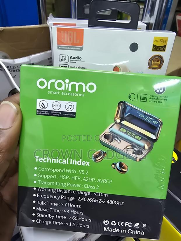 Oraimo Air F9pro+ Wireless Headset – Fast Charging Hd Audio - main view