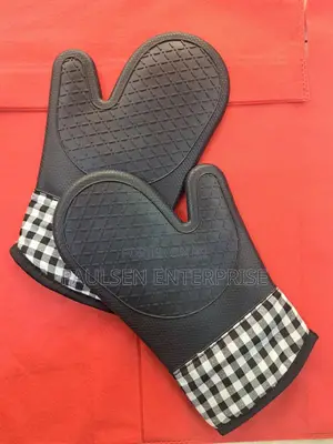 Black Silicon Oven Glove(Pair)
