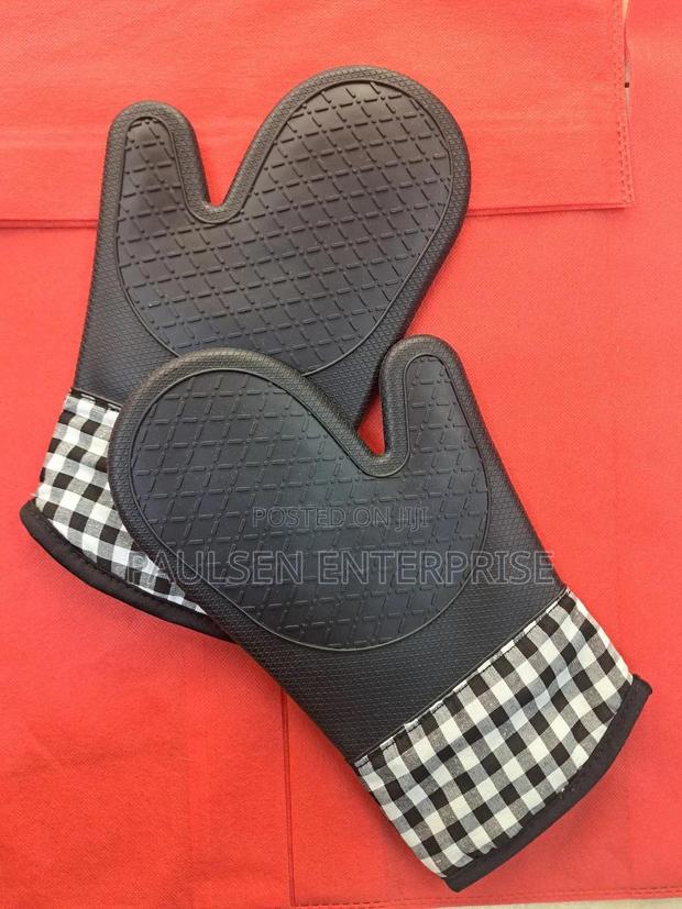 Black Silicon Oven Glove(Pair) - thumbnail 3