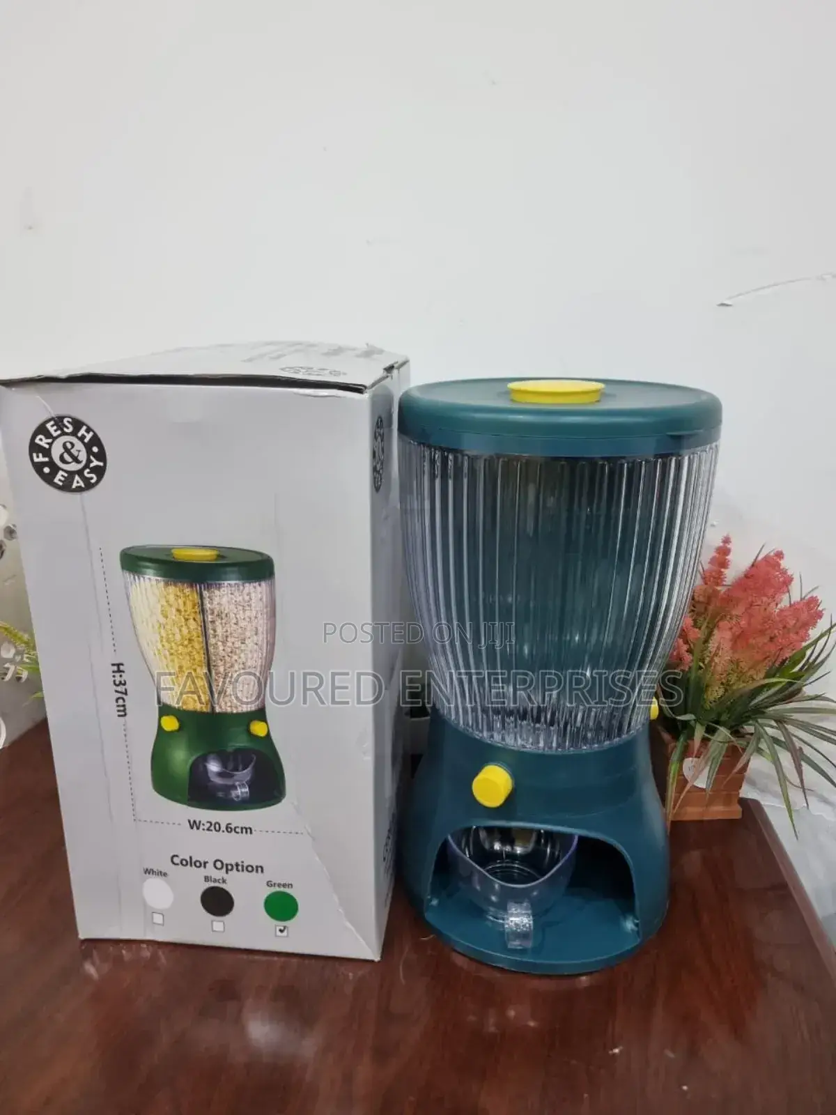 Rotating 3 Partition Cereal Dispenser