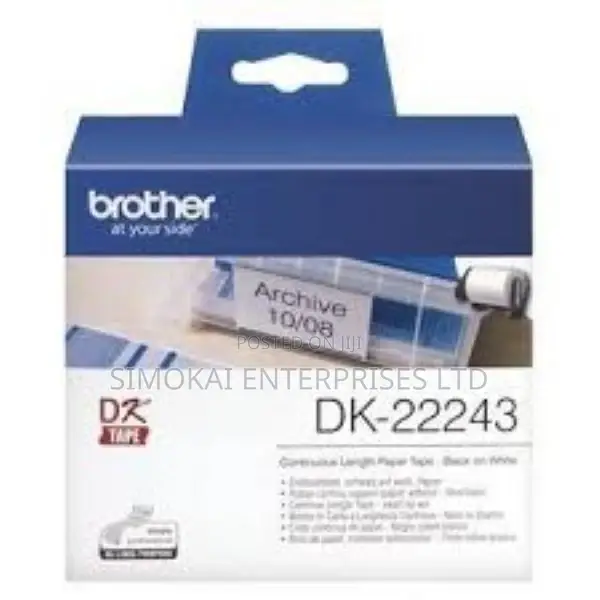 Brother Dk-22205 Continuous Paper Label Roll 62mm