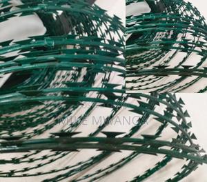 PVC Razor Wire/ Green Coated - main view