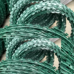 Sharp Green Coated Razor Wire