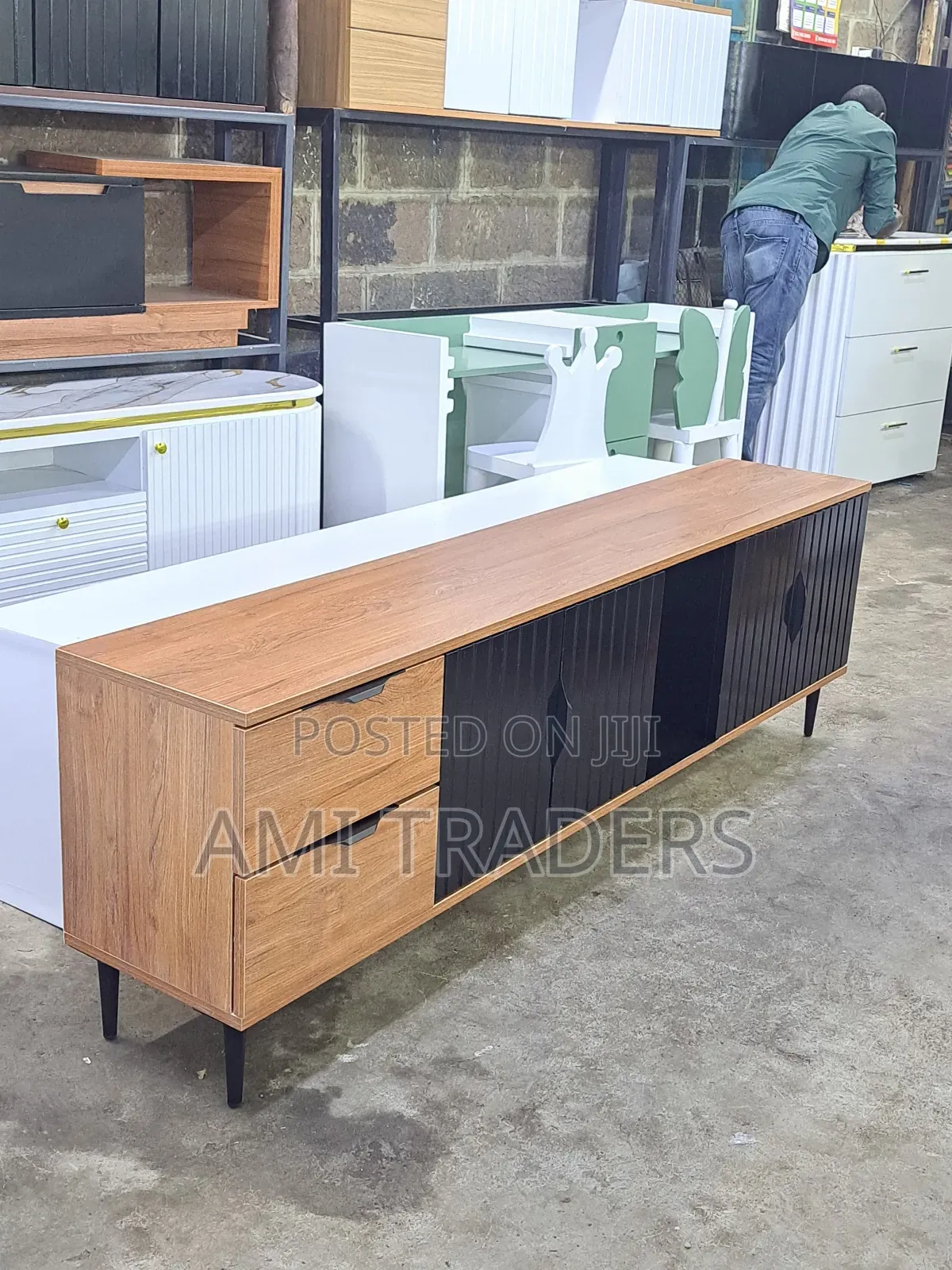 Tv Stand With Natural Walnut