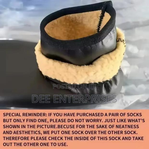 Warm Leather Thermal Indoor Socks - thumbnail 4