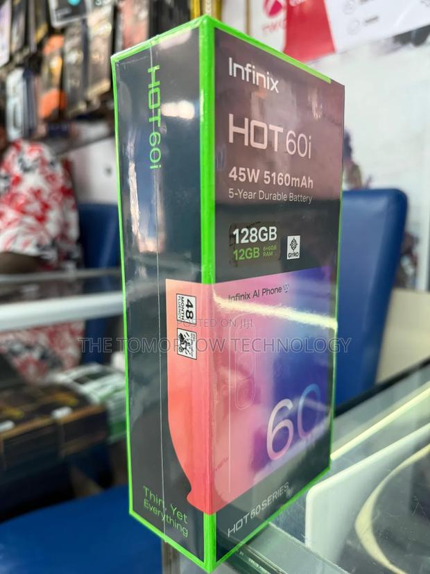 New Infinix Hot 60i 128 GB Silver - thumbnail 3