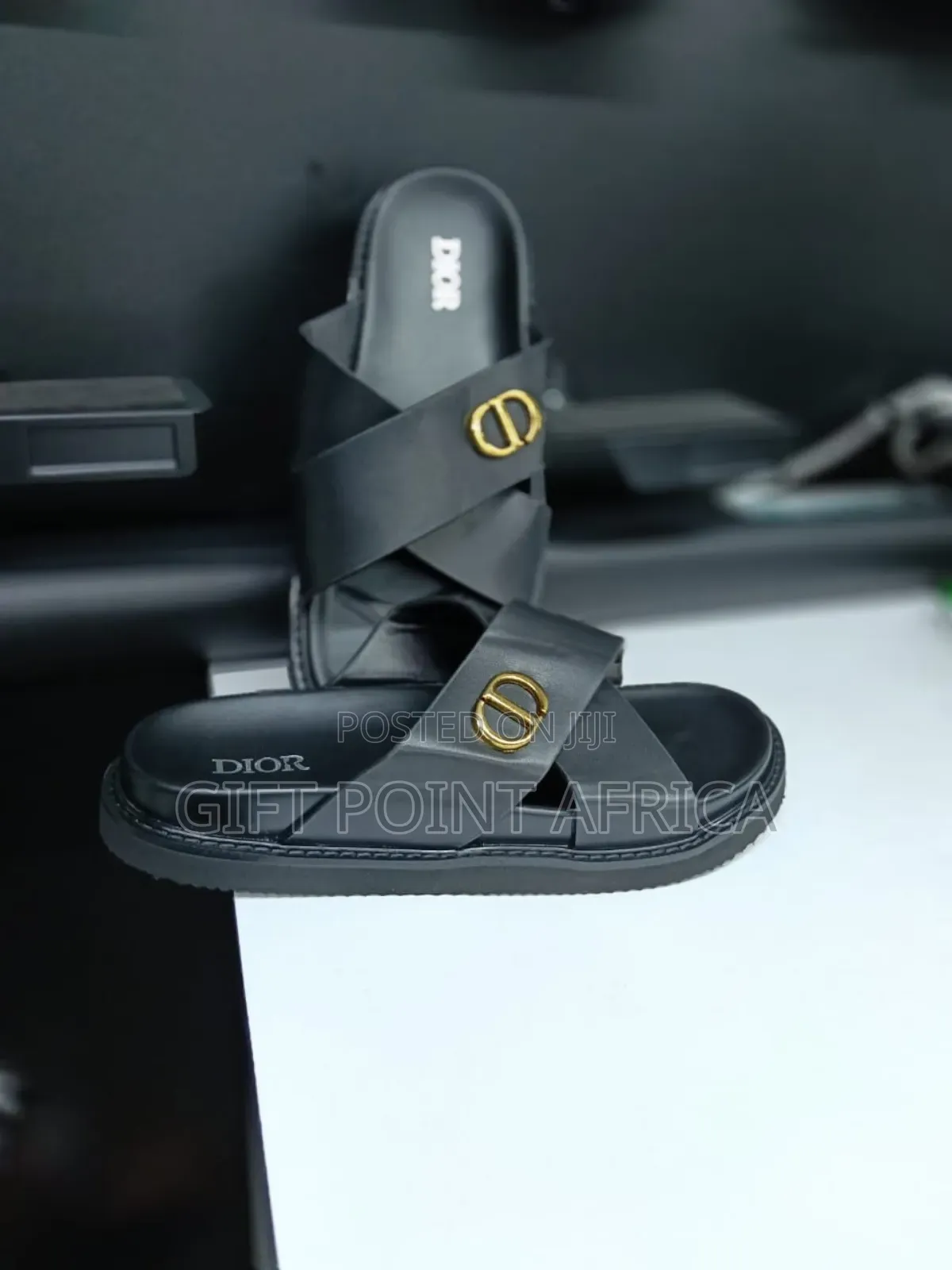 *Christian Dior X Cross Sandals* Eith Rubber Sole