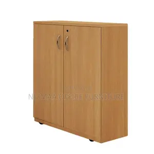 Office Cabinet: Tall 2-Door Wooden Lockable Credenza