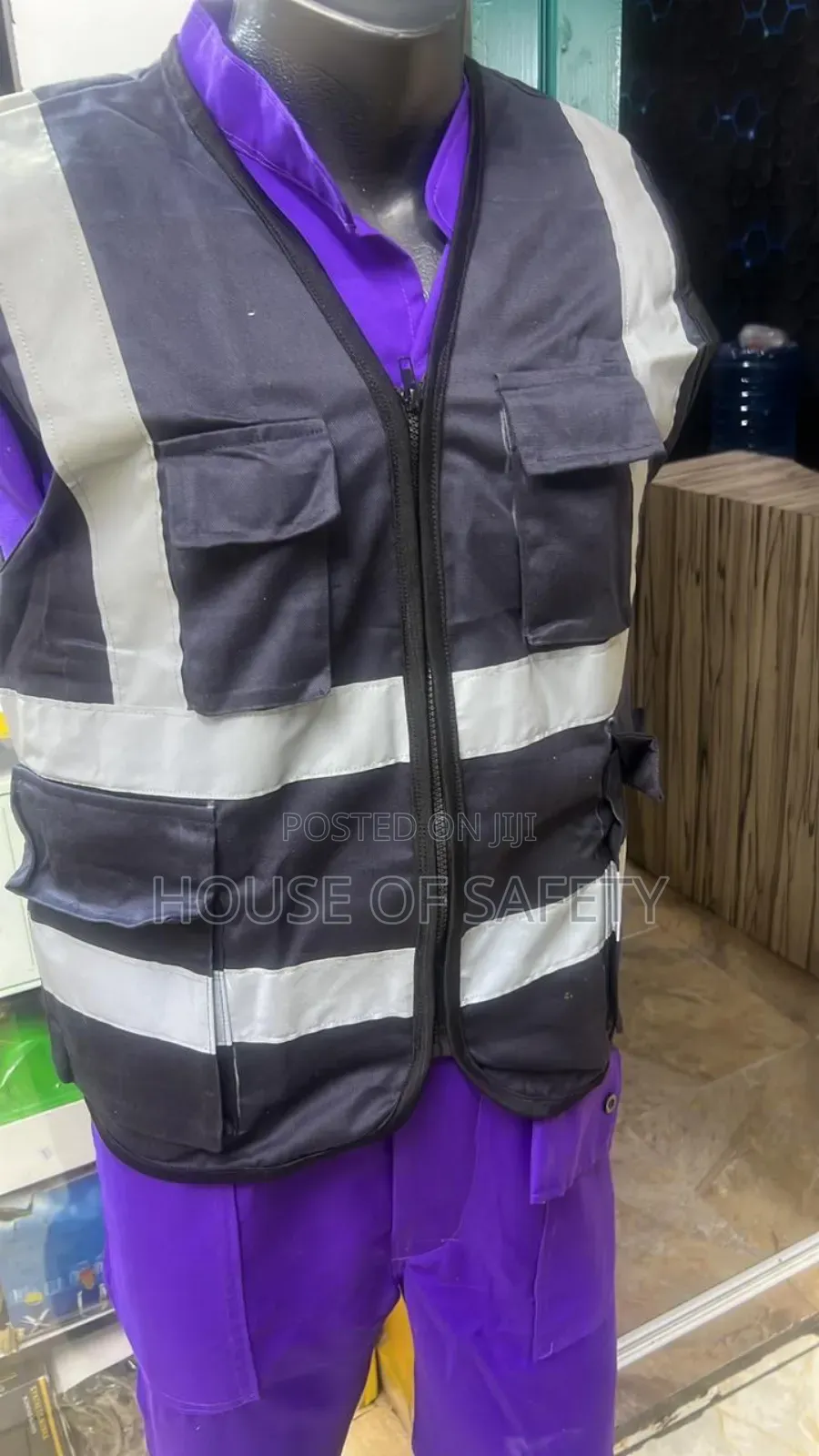 Black Reflectors Hi-vi Vests