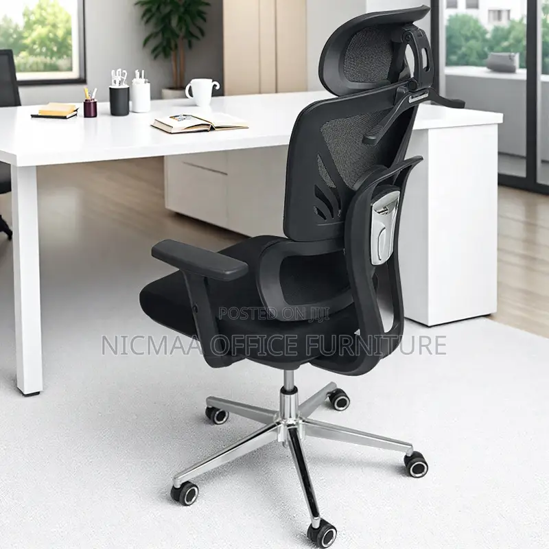 Office Seat: High-Back Mesh Ergonomic Office Chair