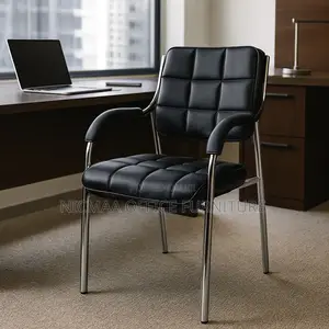 Office Seat: Modern Chrome-Leg Office Chair