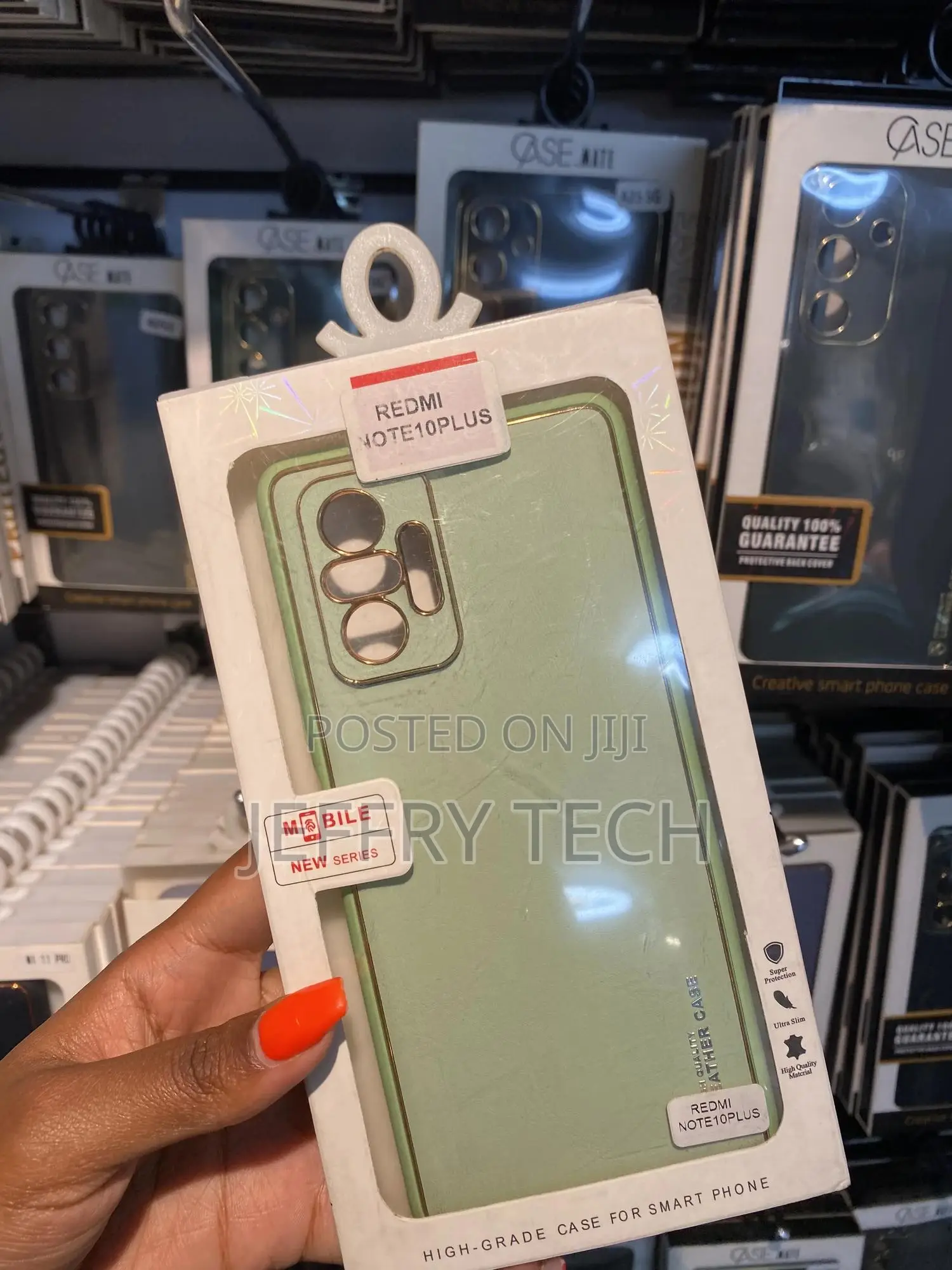 Prestiyu Xiaomi Redmi Note 10 Plus Leather Plated Back Case
