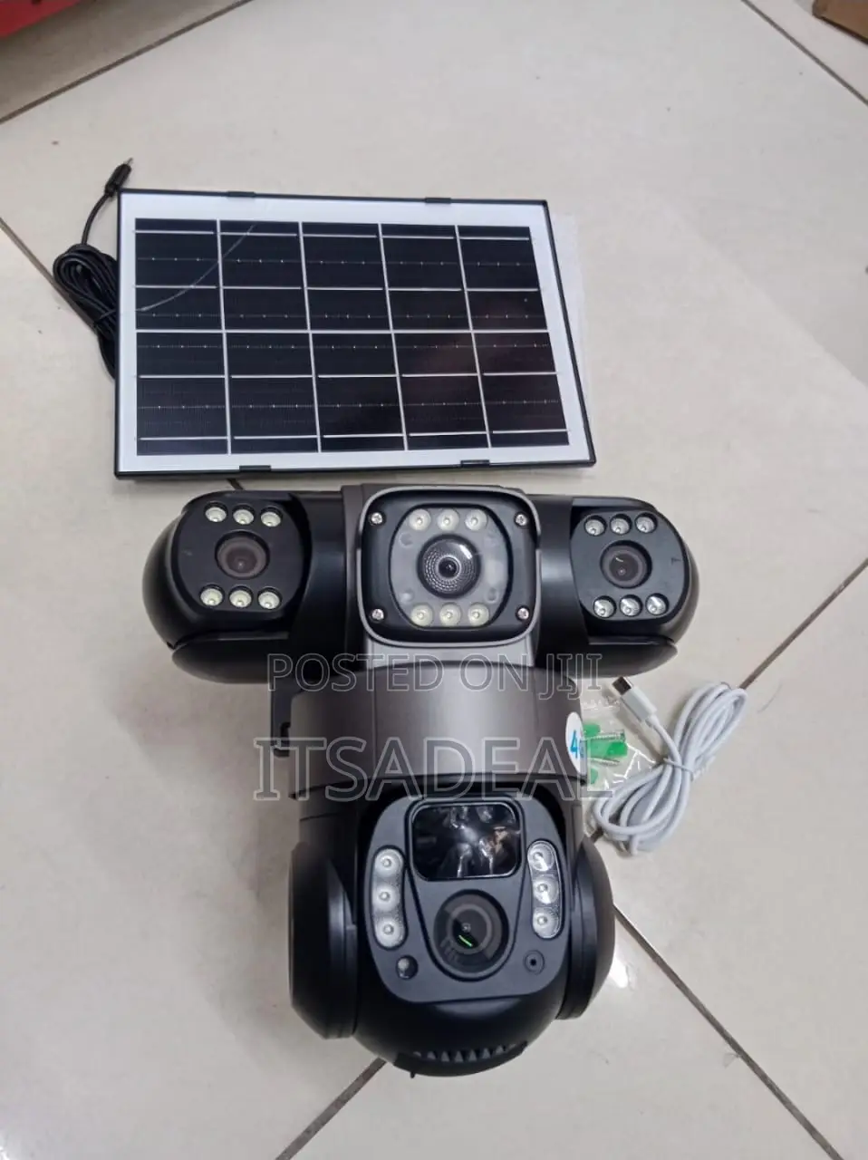 3 Lenses 3 Screen V380 Triple Lens 4g PTZ Solar Camera
