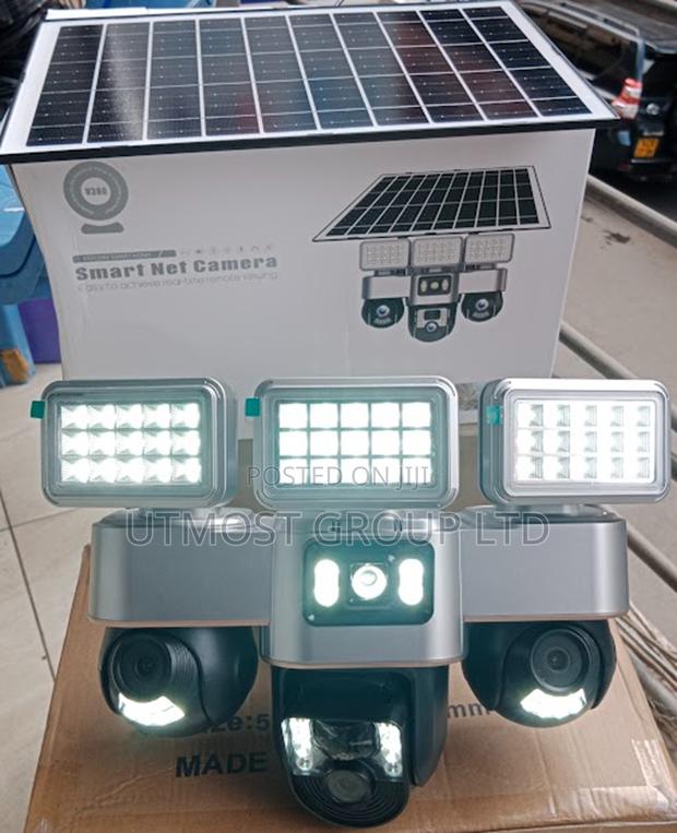 4g Solar 3lens PTZ Full Hd Color Night Vision Security Camera - main view