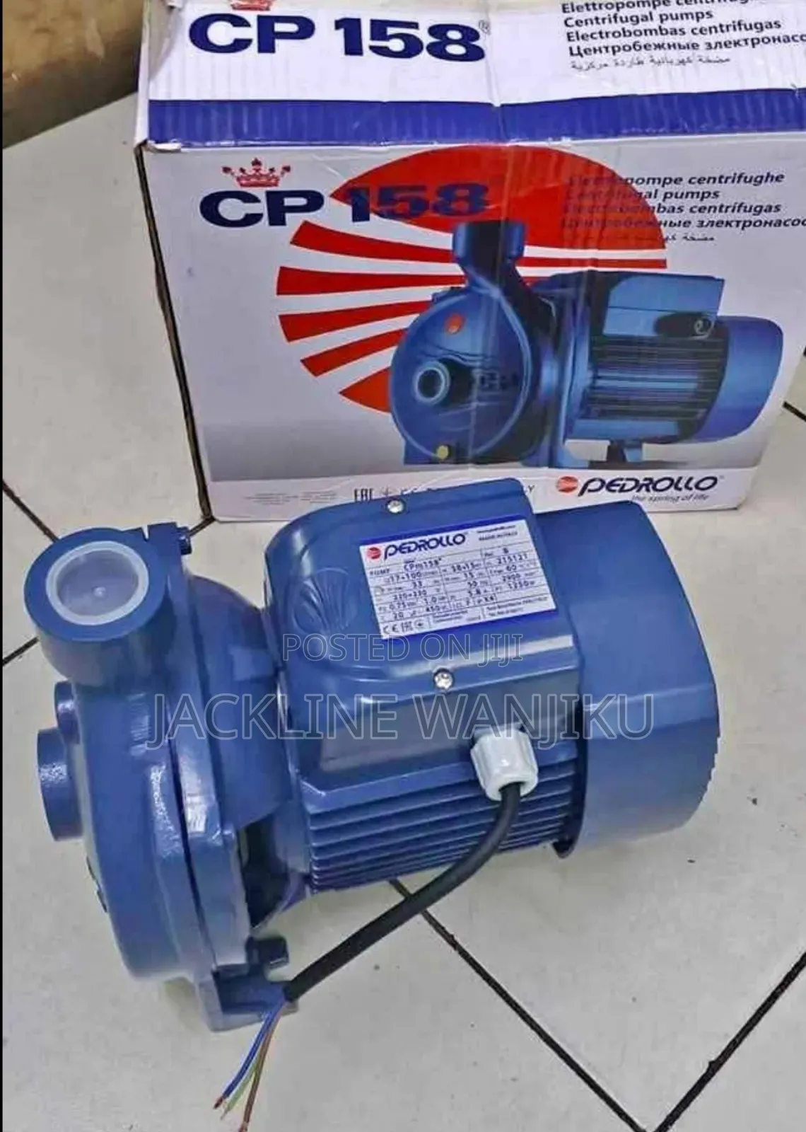 1hp Pedrollo Pump) CPM 158 Pedrollo Booster Pump