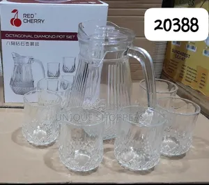 7pcs Water Set Now Available
Contains: 1pc Glass Jug (1.3ltrs)