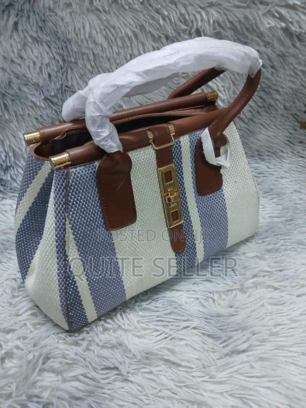 Color Contrast Canvas Tote Shoulderladies Handbag Bag - main view