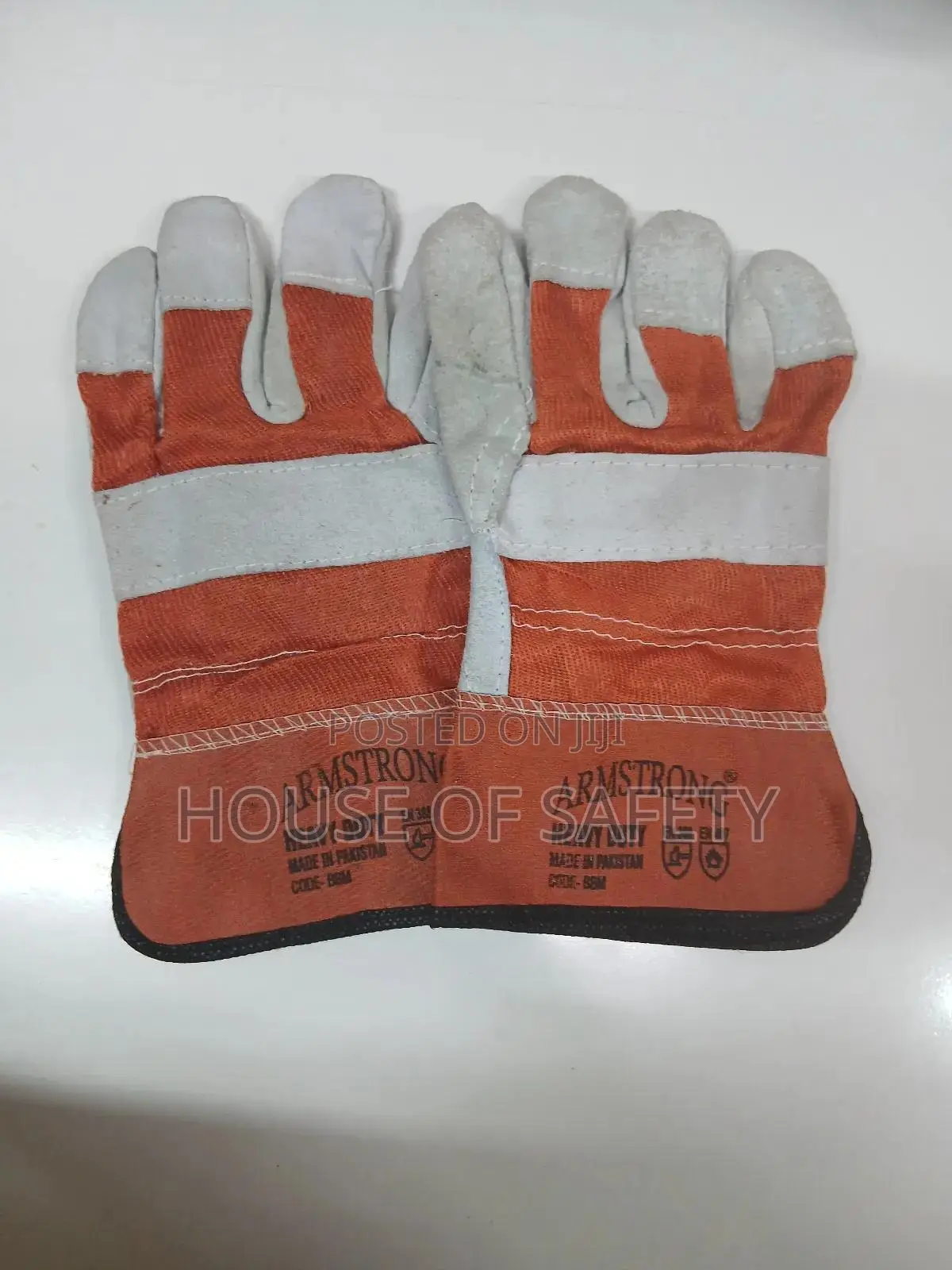 Orange Shade Leather Glove