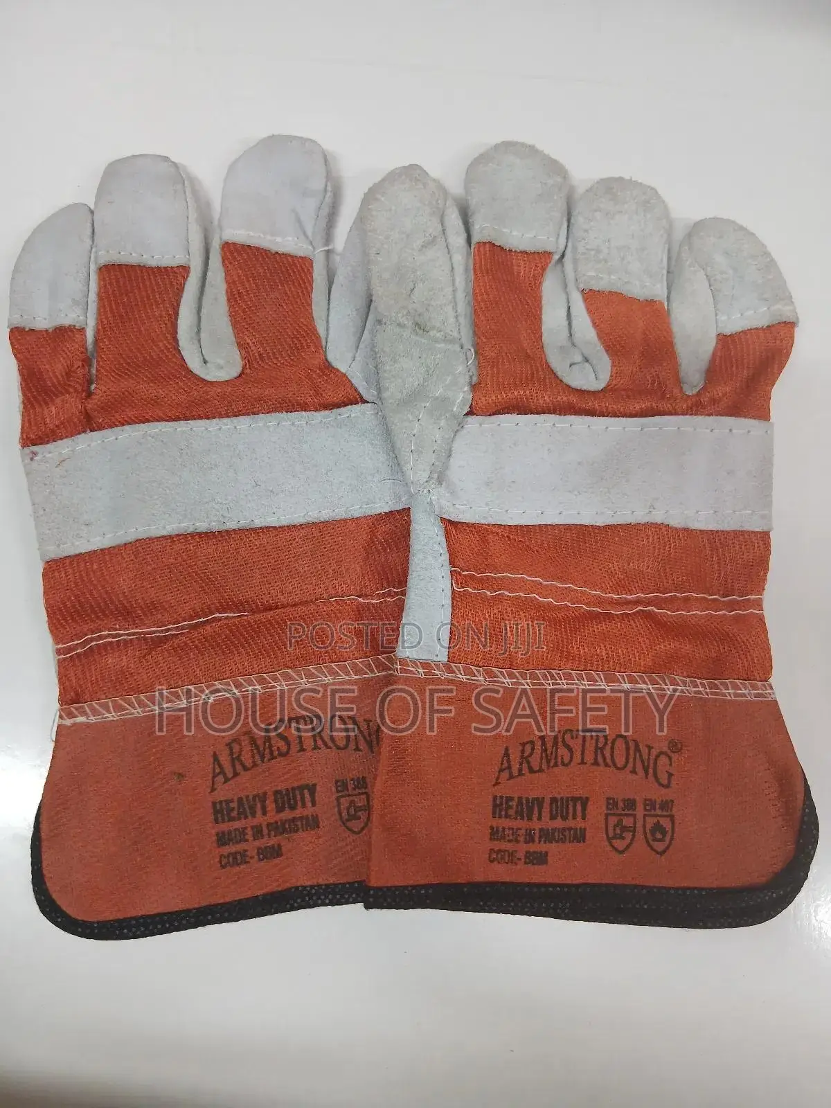 Orange Shade Leather Glove