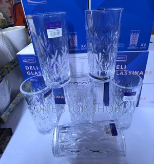 6pc Clear Long Glasses