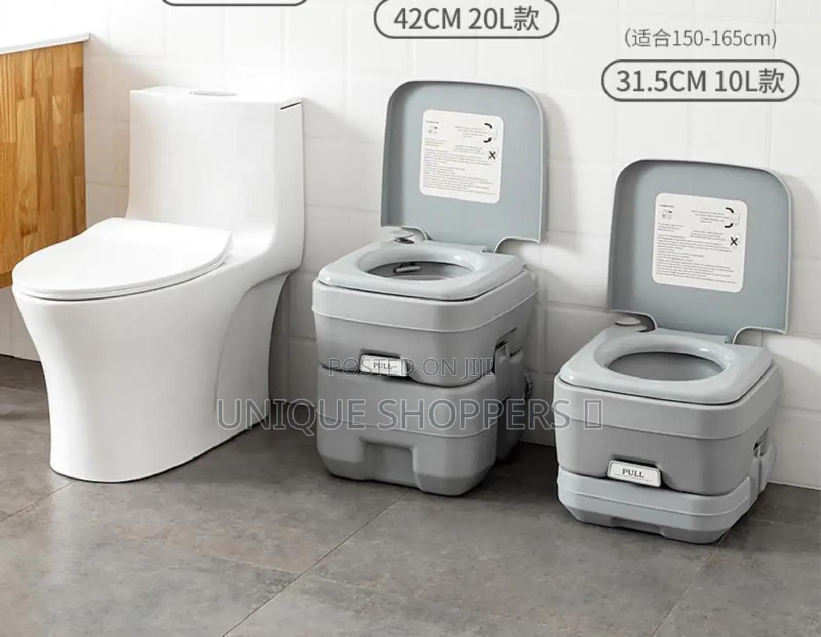 *20l Portable Toilet With Flushing
 Camping Toilet Flush Mobile Rv Car