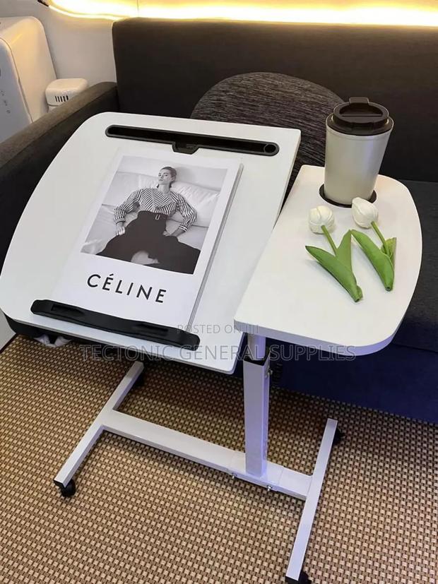 *Adjustable Overbed Laptop Table With Wheels - thumbnail 3
