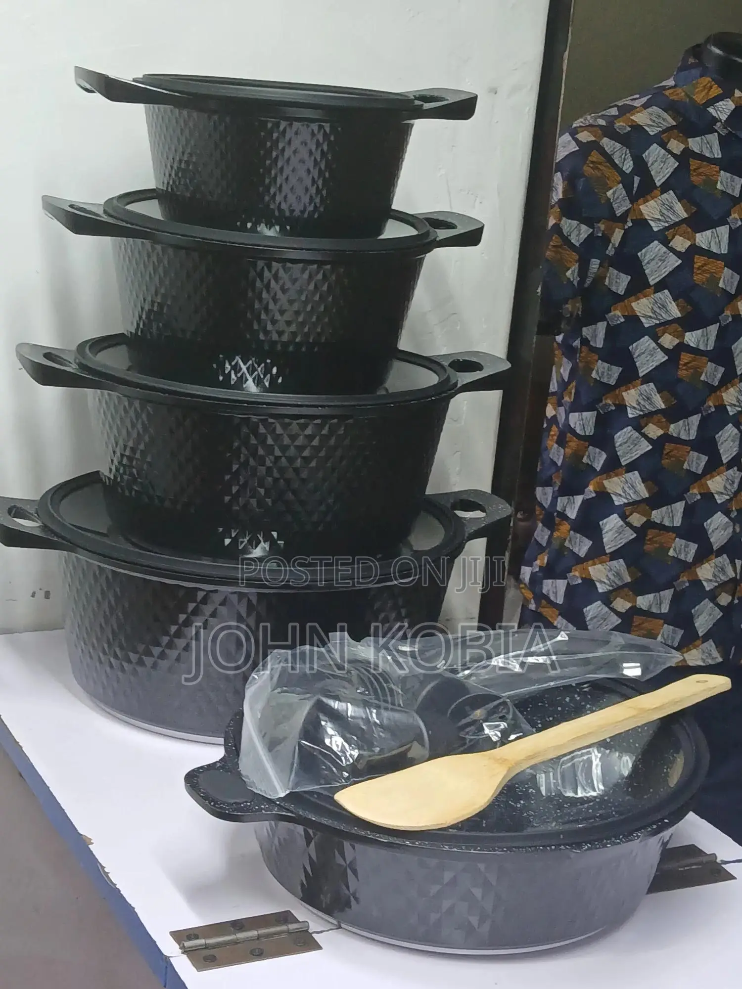 11-Piece Granite Non-Stick Cookware Set – Black