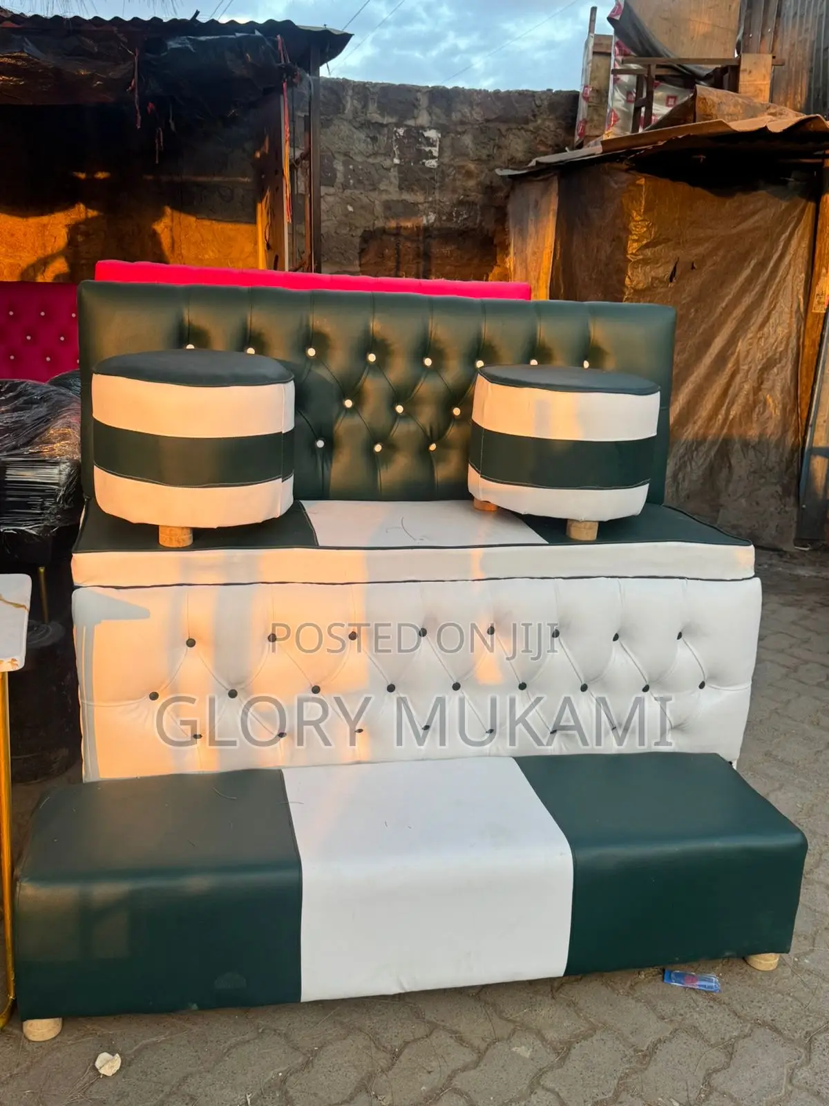 Green White Pedicure Set