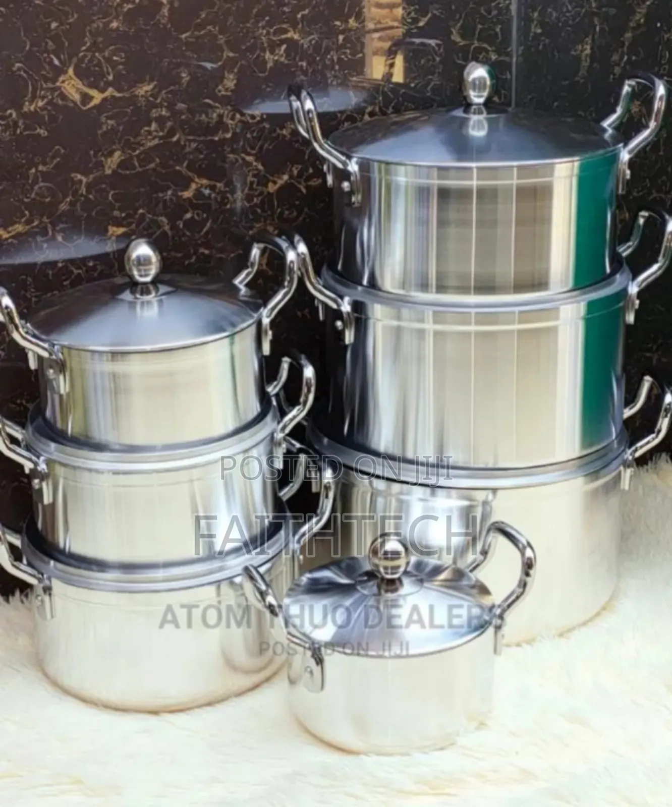 Tornado Tc 14-pcs Stainless Steel Cooking Pot Set