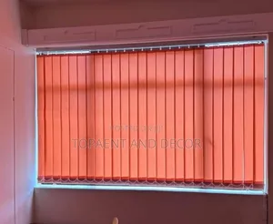 Classic Orange Vertical Office Blinds That Brighten Your Office